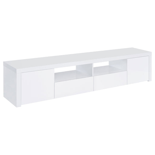 Coaster Jude 2-door 79" TV Stand With Drawers White High Gloss Default Title