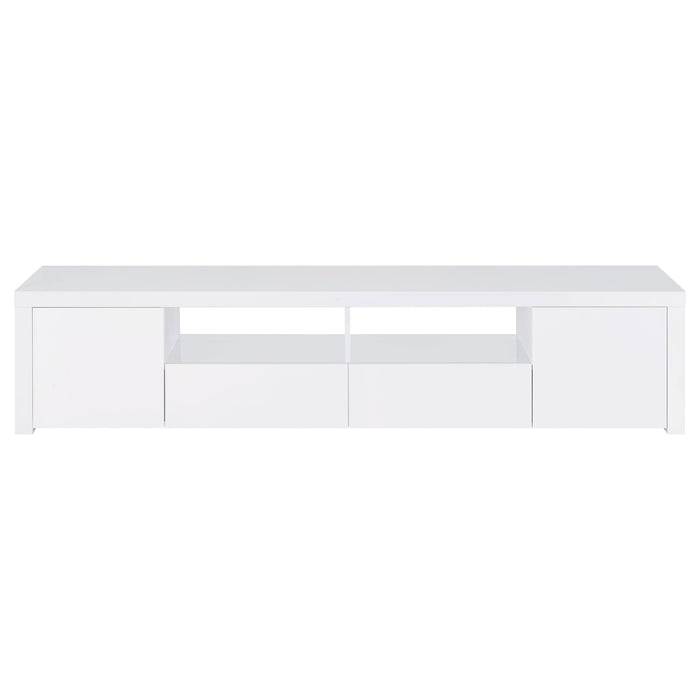 Coaster Jude 2-door 79" TV Stand With Drawers White High Gloss Default Title