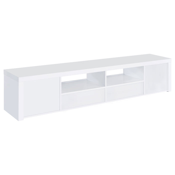 Coaster Jude 2-door 79" TV Stand With Drawers White High Gloss Default Title