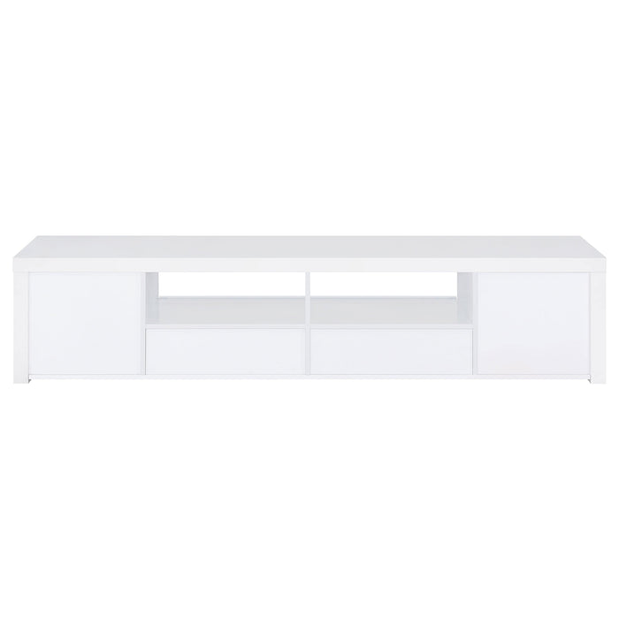 Coaster Jude 2-door 79" TV Stand With Drawers White High Gloss Default Title