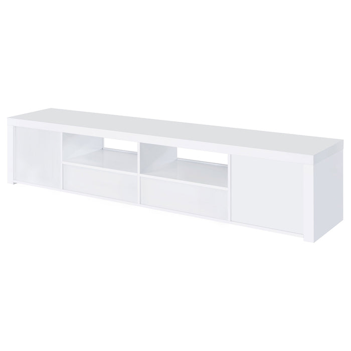 Coaster Jude 2-door 79" TV Stand With Drawers White High Gloss Default Title