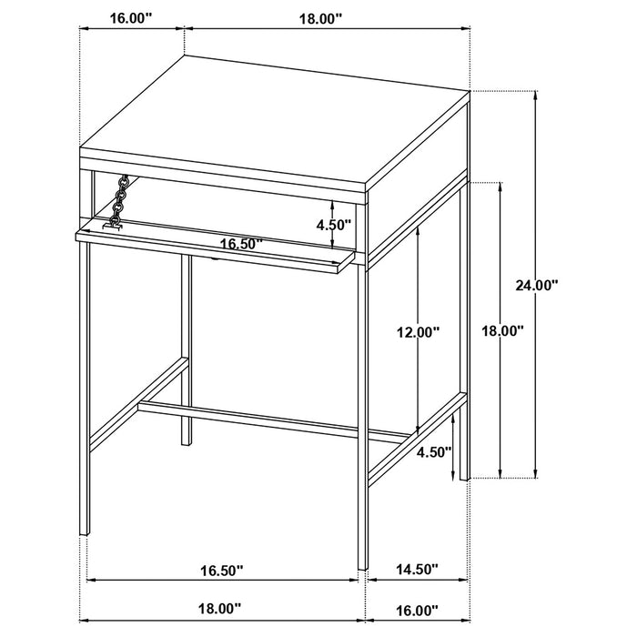 Coaster Stephie 1-drawer Rectangular End Table Honey Brown Default Title