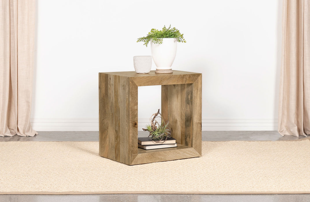 Coaster Benton Rectangular Solid Wood End Table Natural Default Title