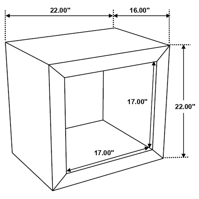 Coaster Benton Rectangular Solid Wood End Table Natural Default Title