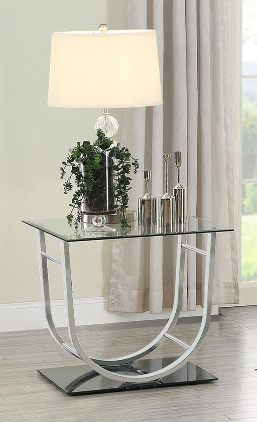 Coaster Danville U-shaped End Table Chrome Default Title