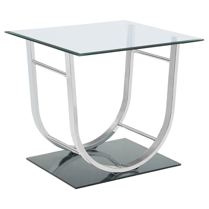 Coaster Danville U-shaped End Table Chrome Default Title