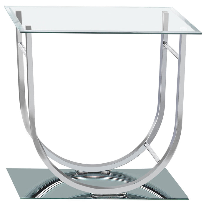 Coaster Danville U-shaped End Table Chrome Default Title