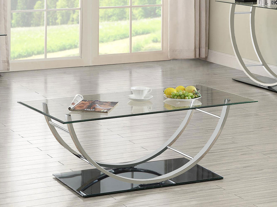 Coaster Danville U-shaped Coffee Table Chrome