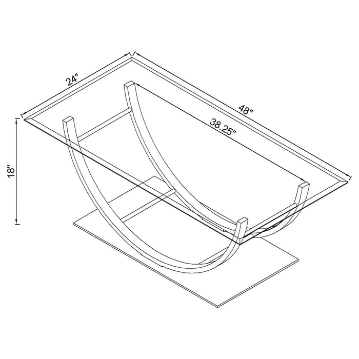 Coaster Danville U-shaped Coffee Table Chrome