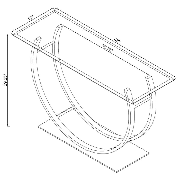 Coaster Danville U-shaped Sofa Table Chrome