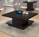 Coaster Reston Pedestal Square Coffee Table Cappuccino Default Title