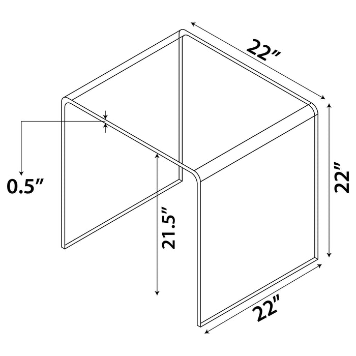 Coaster Ripley Square End Table Clear Default Title