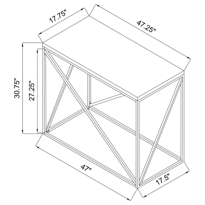 Coaster Birdie Rectangular Sofa Table Sonoma Grey Default Title