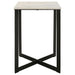 Coaster Tobin Square Marble Top End Table White and Black Default Title