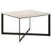 Coaster Tobin Square Marble Top Coffee Table White and Black Default Title