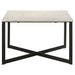 Coaster Tobin Square Marble Top Coffee Table White and Black Default Title