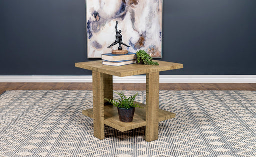 Coaster Dawn Square Engineered Wood End Table With Shelf Mango Default Title