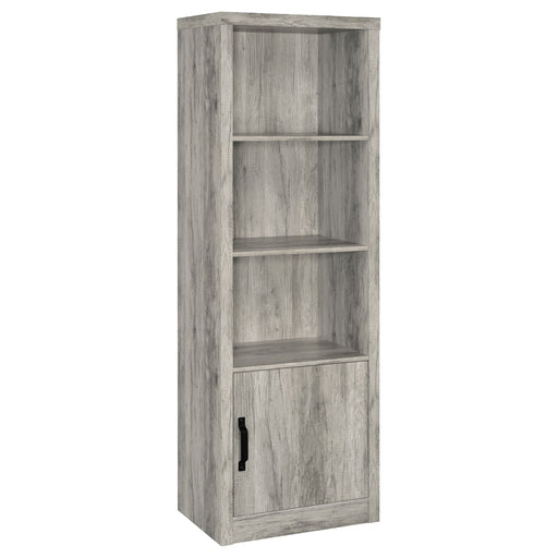 Coaster Burke 3-shelf Media Tower With Storage Cabinet Grey Driftwood Default Title