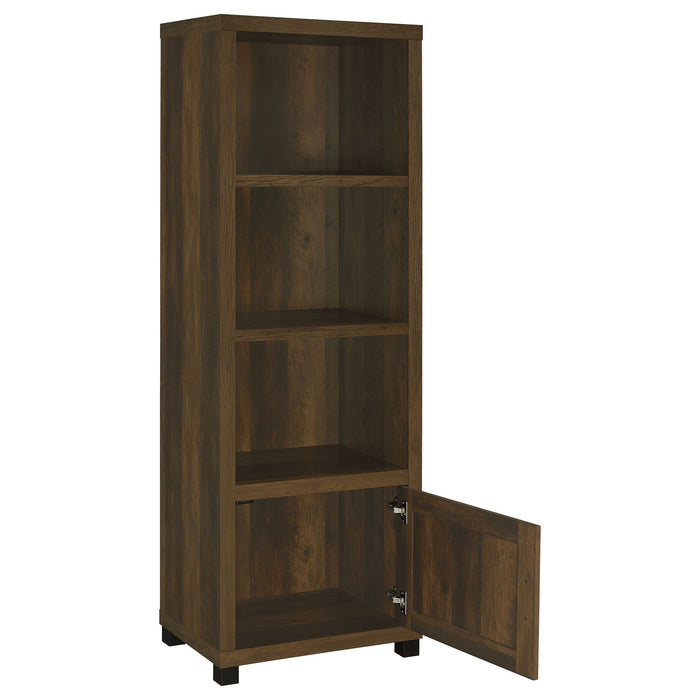 Coaster Sachin 3-shelf Media Tower With Storage Cabinet Dark Pine Default Title