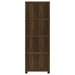 Coaster Sachin 3-shelf Media Tower With Storage Cabinet Dark Pine Default Title