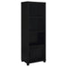 Coaster Jupiter 3-shelf Media Tower Bookcase with Storage Cabinet Black Default Title