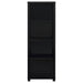 Coaster Jupiter 3-shelf Media Tower Bookcase with Storage Cabinet Black Default Title