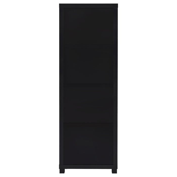 Coaster Jupiter 3-shelf Media Tower Bookcase with Storage Cabinet Black Default Title