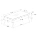 Coaster Carone Rectangle Coffee Table White and Chrome Default Title