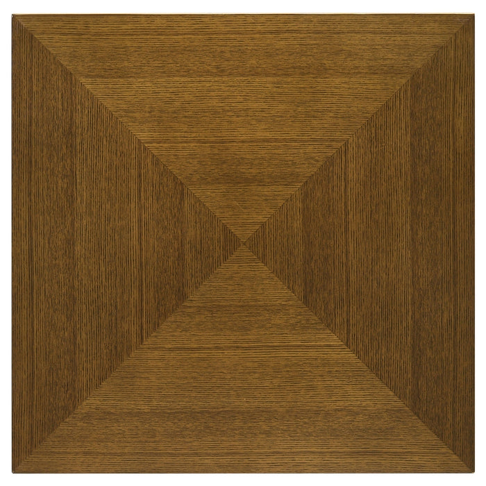 Coaster Westerly Square Wood End Table with Diamond Parquet Walnut Default Title