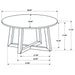 Coaster Skylark Round Coffee Table with Marble-like Top Letizia and Light Oak Default Title