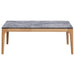 Coaster Polaris Rectangular Coffee Table with Marble-like Top Teramo and Light Oak Default Title