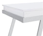 Coaster Marcia Wood Rectangular Lift Top Coffee Table White High Gloss and Chrome Default Title