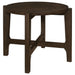 Coaster Cota Round Solid Wood End Table Dark Brown Default Title