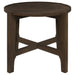 Coaster Cota Round Solid Wood End Table Dark Brown Default Title