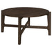 Coaster Cota Round Solid Wood Coffee Table Dark Brown Default Title