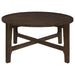 Coaster Cota Round Solid Wood Coffee Table Dark Brown Default Title