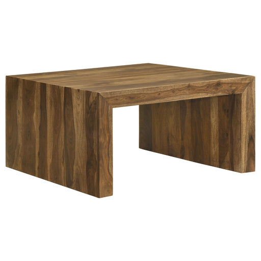 Coaster Odilia Square Solid Wood Coffee Table Auburn Default Title