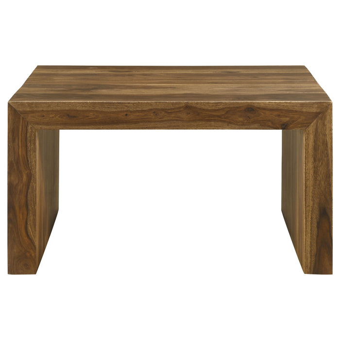 Coaster Odilia Square Solid Wood Coffee Table Auburn Default Title