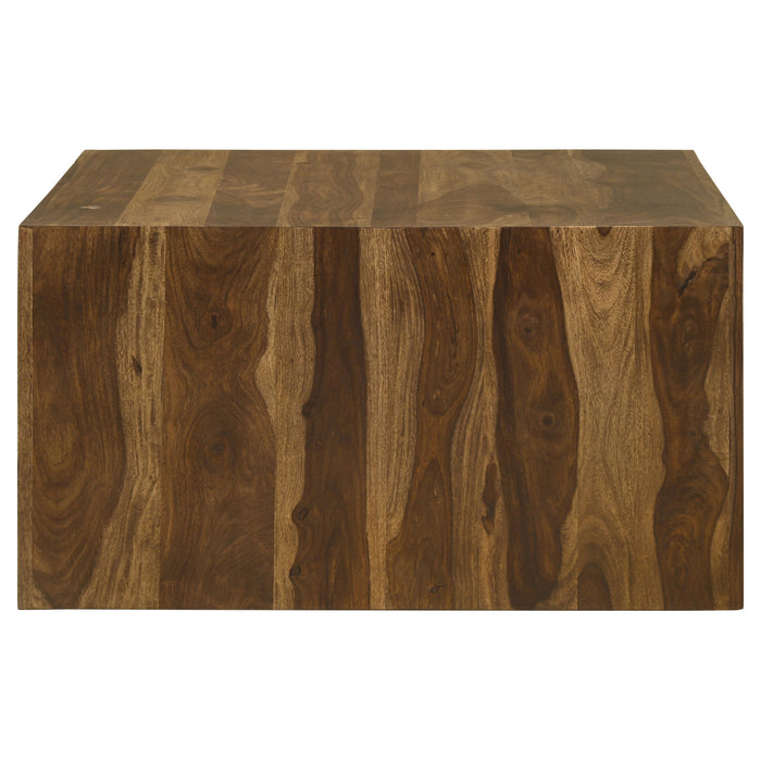 Coaster Odilia Square Solid Wood Coffee Table Auburn Default Title