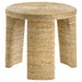 Coaster Artina Woven Rattan Round End Table Natural Brown Default Title