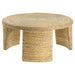 Coaster Artina Woven Rattan Round Coffee Table Natural Brown Default Title