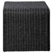 Coaster Cahya Woven Rattan Sqaure End Table Black Default Title