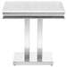 Coaster Kerwin U-base Square End Table White and Chrome Default Title