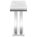 Coaster Kerwin U-base Rectangle Sofa Table White and Chrome Default Title