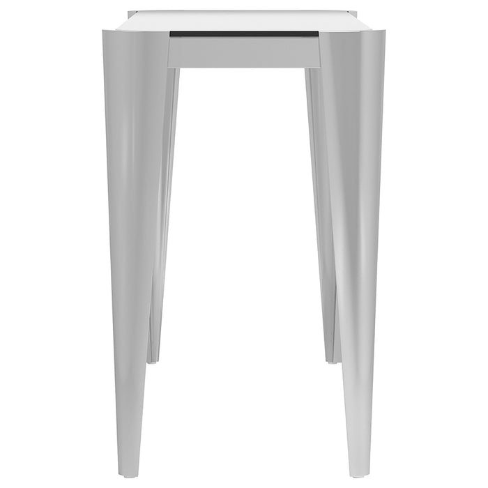 Rectangle Glass Top Sofa Table Silver and Grey