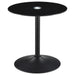 Coaster Ganso Round Metal End Table with Tempered Glass Top Black Default Title