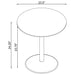 Coaster Ganso Round Metal End Table with Tempered Glass Top Black Default Title