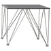 Chalet Square Smoked Glass Top End Table Chrome