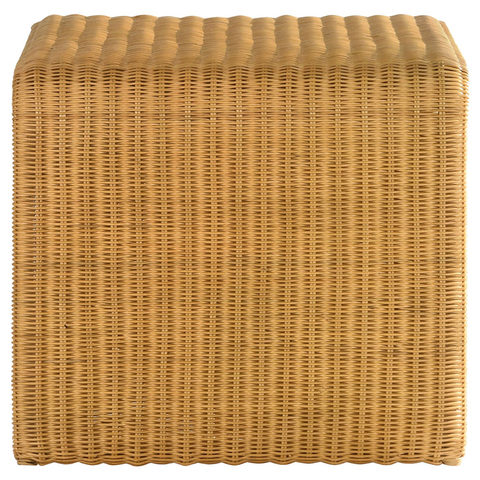 Coaster Juanita Square Rattan End Table Natural Default Title