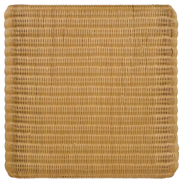 Coaster Juanita Square Rattan End Table Natural Default Title